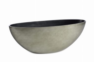 Donica ozdobna Misa owalna Lavida - Platyna (średnia)