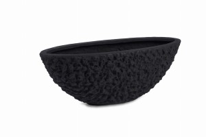 Donica ozdobna Misa owalna Volcano - Antracyt (mała)